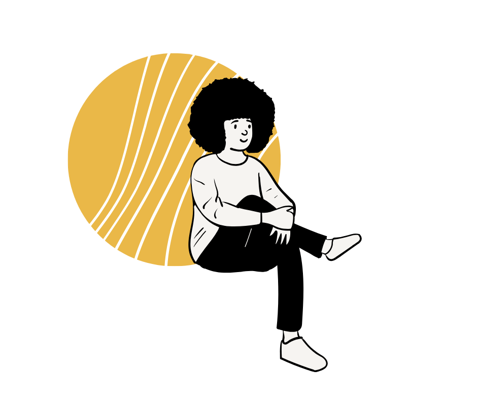 A person sits in contemplation