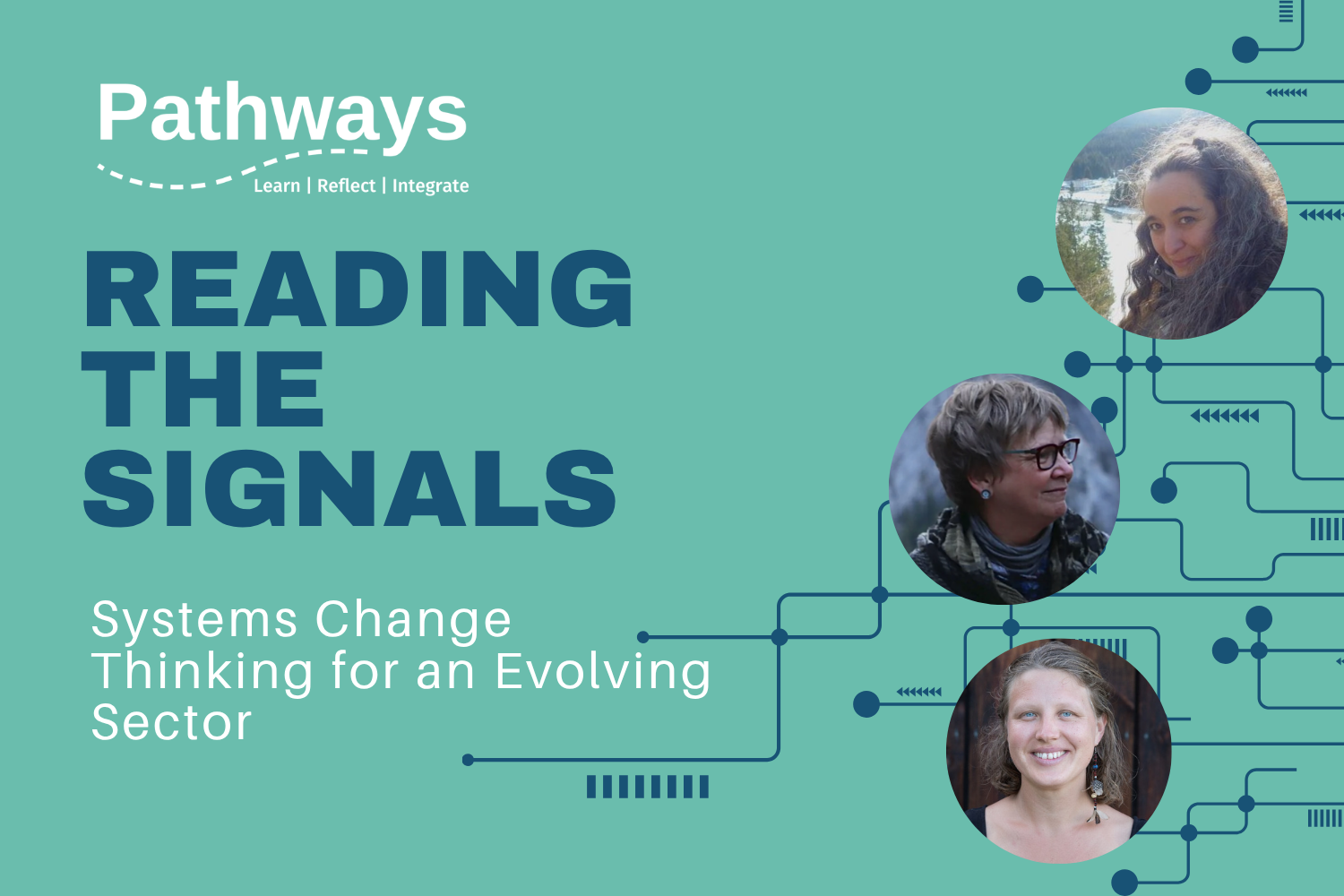 Promotional graphic for Reading the Signals: Systems Change Thinking for an Evolving Sector