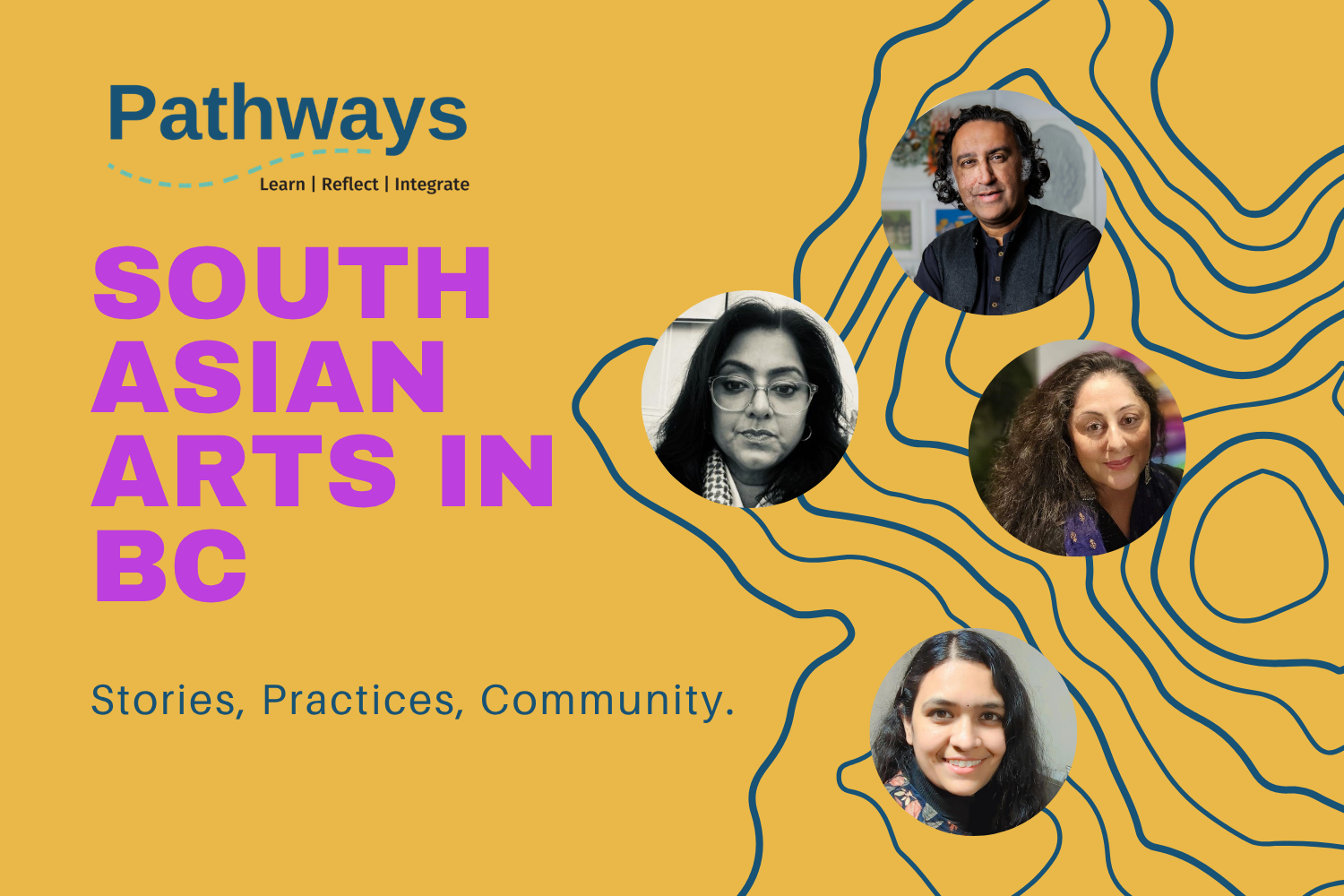 Promotional graphic for "South Asian Arts in BC: Stories, Practices, Community"